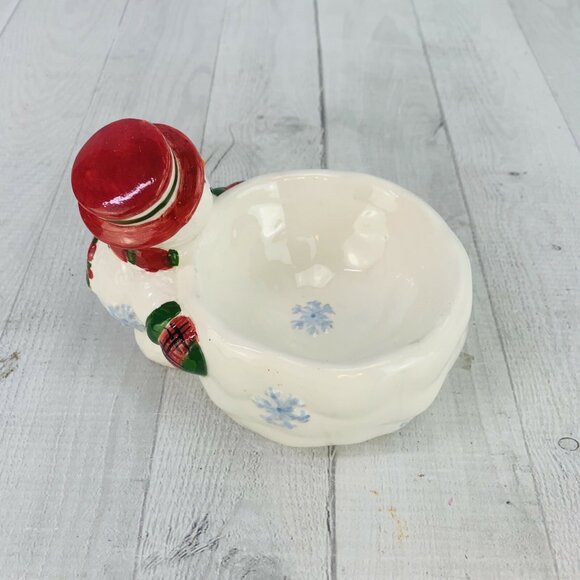 Cardinal Inc SNOWMAN COLLECTION Hand Crafted Earthenware 2 Piece Chip & Dip Set - Picture 6 of 9
